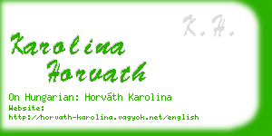 karolina horvath business card