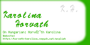 karolina horvath business card